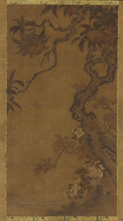 Pêches et chrysanthèmes, 1368-1644 - Unbekannt