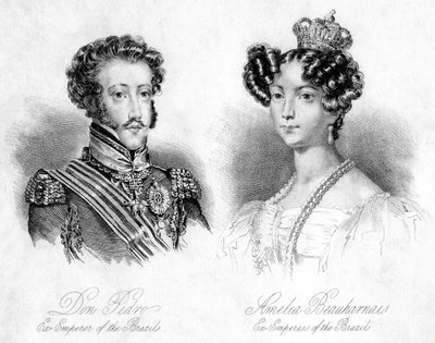 Pedro I, empereur du Brésil et princesse Amélie de Leuchtenberg - Unbekannt
