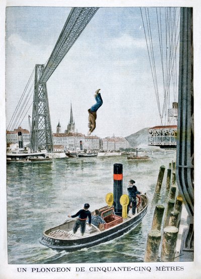 Personne plongeant de 55 mètres du Portside, Rouen, 1901 - Unbekannt