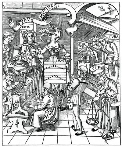 Allégorie de la musique, avec les auxiliaires, le poète et les musiciens, 1508, 1870 - Unbekannt