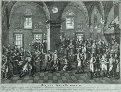 Pierre Ier dans la rébellion des Vieux Croyants au Palais des Facettes, fin du 18ème siècle - Unbekannt
