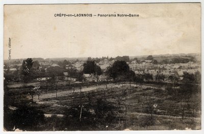 Picardie, Aisne (02), Crépy-en-Laonnois : panorama de Notre-Dame - Carte postale fin XIXe-début XXe siècle - Unbekannt