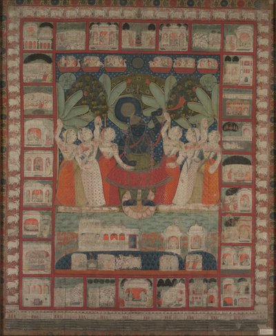 Pichvai mural avec le culte de Shri Nathaji, 1825-1850 - Unbekannt