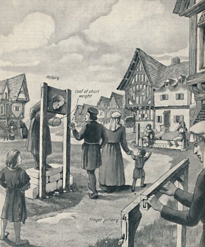 Pilori et Carcan du Moyen Âge, c1934 - Unbekannt