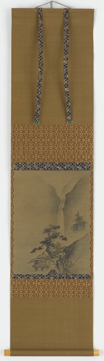 Pins et cascade, période Edo, 1615-1868 - Unbekannt