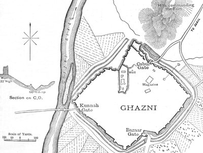 Plan de Ghazni, 1880, vers 1880 - Unbekannt
