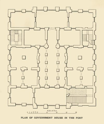 Plan de la Maison du Gouvernement dans le Fort - Unbekannt