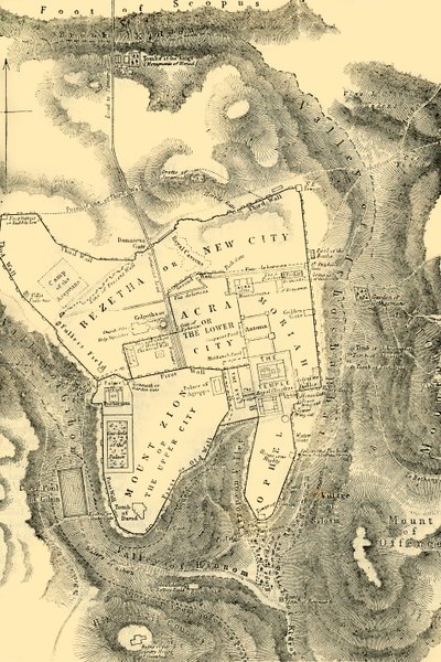 Plan de Jérusalem au premier siècle chrétien, 1890 - Unbekannt