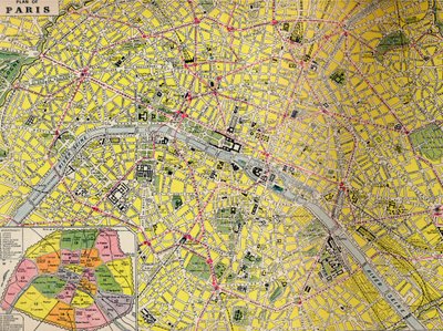 Plan de Paris - Quartier central de la Ville Lumière, vers 1930 - Unbekannt