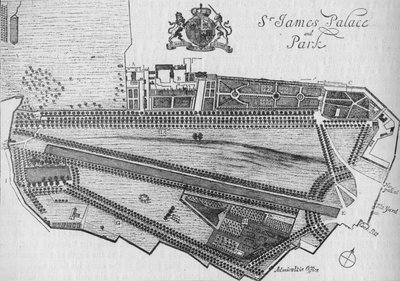 Plan du palais et du parc de St James à l