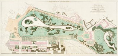 Plan du parc St James, Westminster, Londres, 1710 - Unbekannt