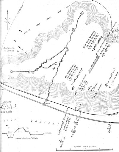 Plan de la bataille de Tel-El-Kebir, 13 septembre 1882, vers 1882 - Unbekannt