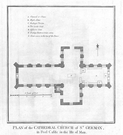 Plan de la cathédrale Saint-Germain, fin 18ème siècle - Unbekannt
