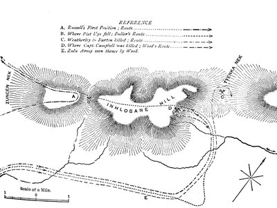 Plan de la bataille sur la montagne Inhlobane, 28 mars 1979, vers 1880 - Unbekannt