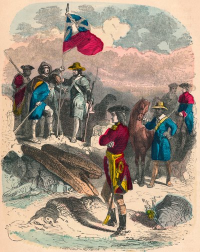 Plantation du drapeau royal sur les ruines du Fort Du Quesne, 1758 - Unbekannt