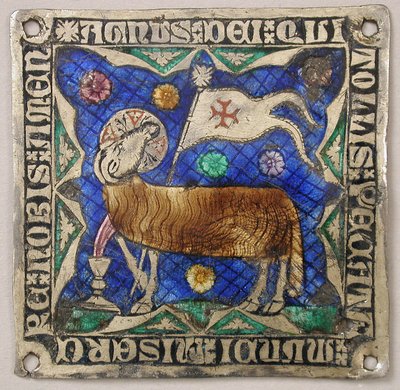Plaque avec Agnus Dei, catalan, XIVe siècle - Unbekannt