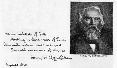 Poème écrit par Henry Longfellow - Unbekannt