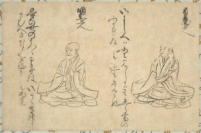 Immortels poétiques du clergé bouddhiste Shakkyo Kasen Emaki, 1300-1400 - Unbekannt