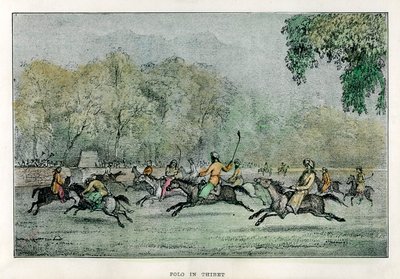 Polo au Tibet, 19ème siècle - Unbekannt