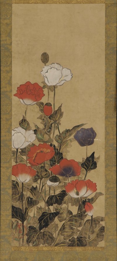 Coquelicots, période Edo, fin 17ème-fin 19ème siècle - Unbekannt