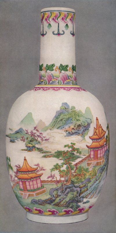Bouteille en porcelaine dans le style Ku Yueh Hsuan. Période Chien Long, 1736-1796, 1928 - Unbekannt