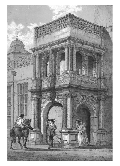 Porche à Audley End, Essex, vers 1840 - Unbekannt