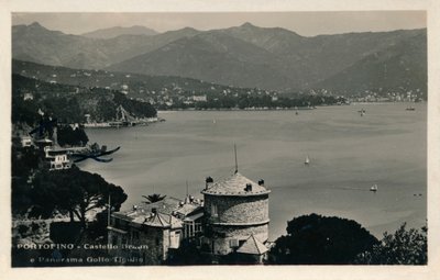 Portofino - Castello Brown et panorama du golfe de Tigullio, vers 1900 - Unbekannt