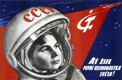 Portrait de la cosmonaute russe Valentina Vladimirovna Terechkova (née en 1937), première femme dans l