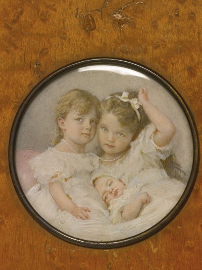 Portrait miniature des grandes-duchesses Olga, Tatiana et Maria de Russie, vers 1900 - Unbekannt
