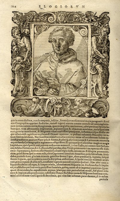 Portrait de Christophe Colomb. De Elogia virorum bellica virtute illustrium par Paolo Giovio - Unbekannt