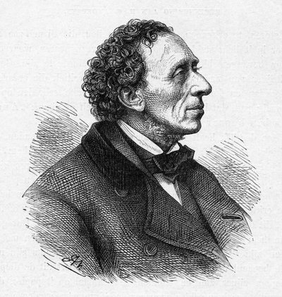 Portrait de Hans Christian Andersen 1805-1875, c. 1850 - Unbekannt
