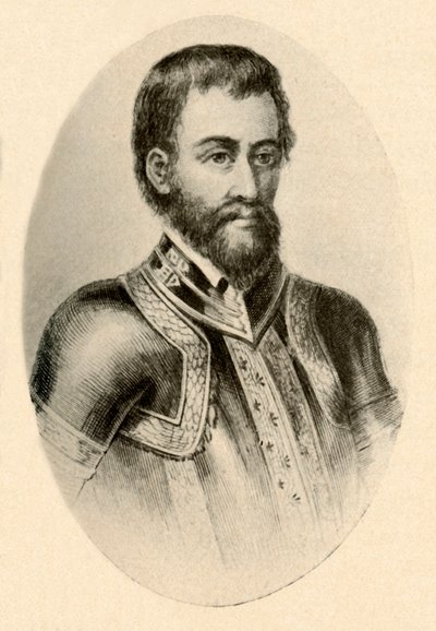 Portrait de Hernando De Soto, montrant l