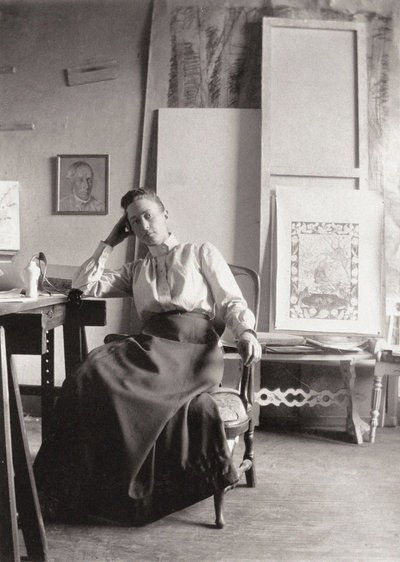 Portrait de Hilma af Klingt 1862-1944, vers 1900 - Unbekannt