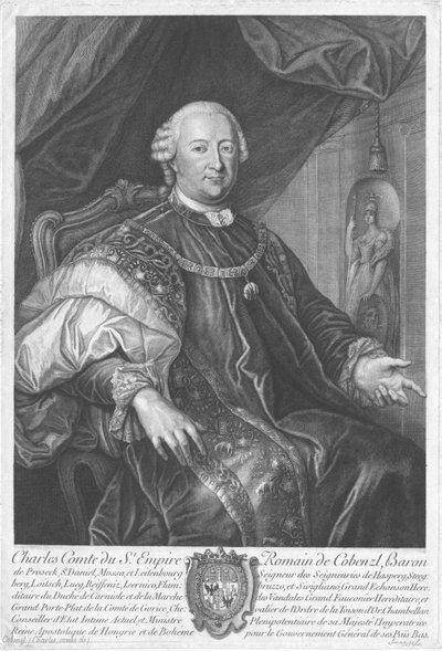 Portrait de Johann Karl Philipp Graf von Cobenzl 1712-1770 - Unbekannt