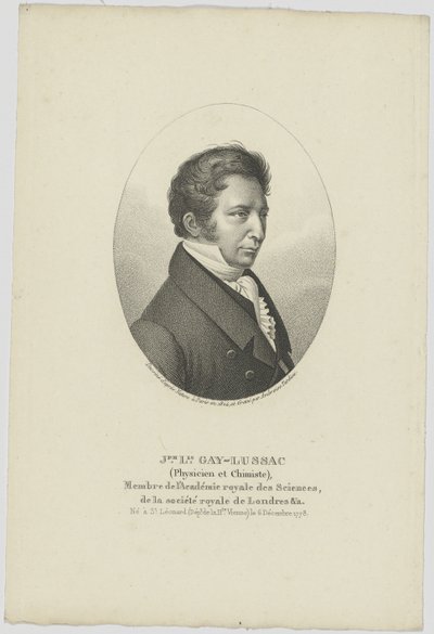 Portrait de Joseph Louis Gay-Lussac 1778-1850, vers 1824 - Unbekannt