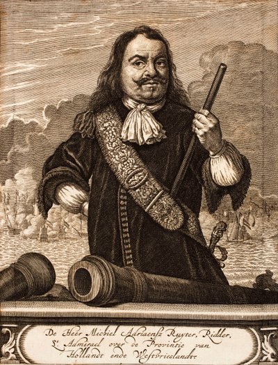 Portrait de Michiel de Ruyter 1607-1676 Schauplatz des Krieges, 1675 - Unbekannt