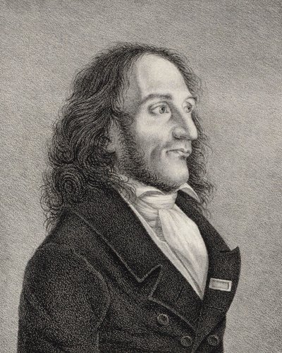 Portrait de Niccolò Paganini 1782-1840, vers 1830 - Unbekannt