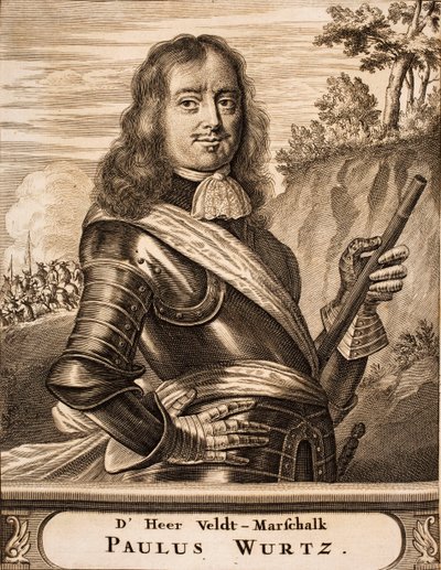 Portrait de Paul Würtz 1612-1676 De : Schauplatz des Krieges, 1675 - Unbekannt