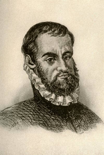 Portrait de Pedro Menendez de Aviles, montrant une tenue espagnole - Unbekannt