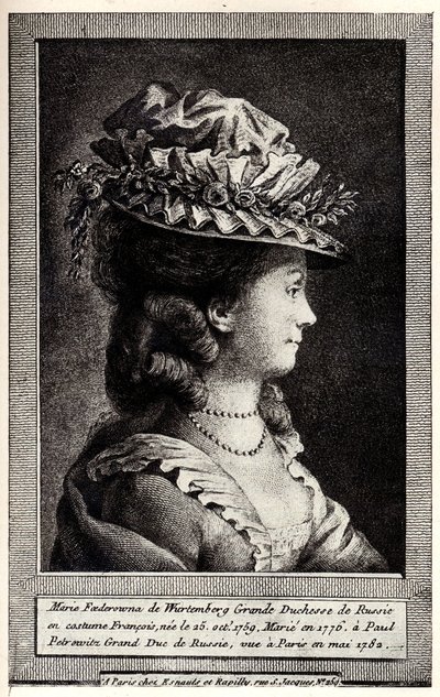 Portrait de Sophie Dorothée de Wurtemberg, début du 19e siècle - Unbekannt