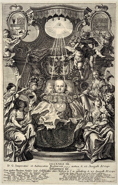 Portrait du Tsar Ivan VI Antonovich de Russie 1740-1764, 1740 - Unbekannt