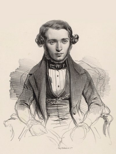 Portrait du pianiste et compositeur Jacob Rosenhain 1813-1894, 1845 - Unbekannt