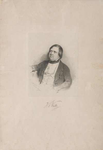 Portrait du compositeur Johann Friedrich Kittl 1806-1868, c. 1850 - Unbekannt
