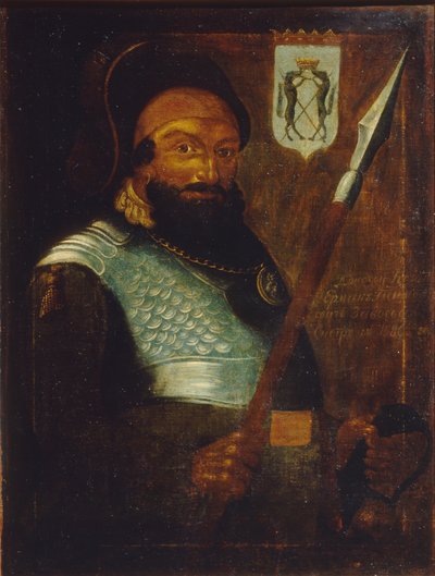 Portrait du chef cosaque, conquérant de la Sibérie Yermak Timopheyevich -1585, début du XVIIIe siècle - Unbekannt