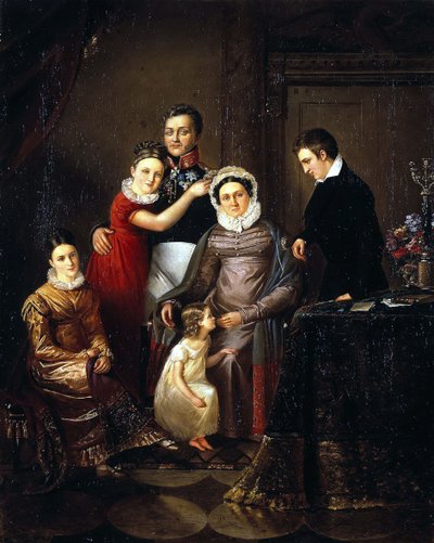 Portrait de la famille du prince Nikolay Repnin-Volkonsky, années 1820 - Unbekannt