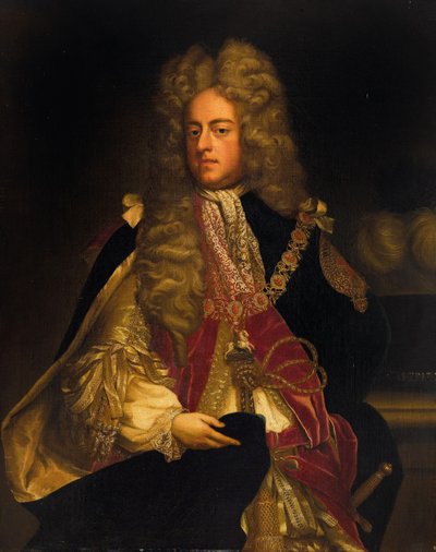 Portrait du roi George I de Grande-Bretagne 1660-1727, premier tiers du XVIIIe siècle - Unbekannt