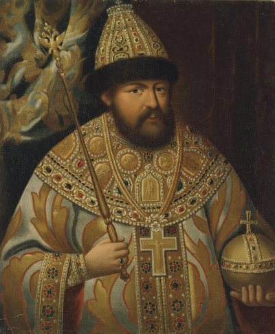 Portrait du Tsar Alexis I Mikhailovich de Russie 1629-1676, fin du 18e siècle - Unbekannt