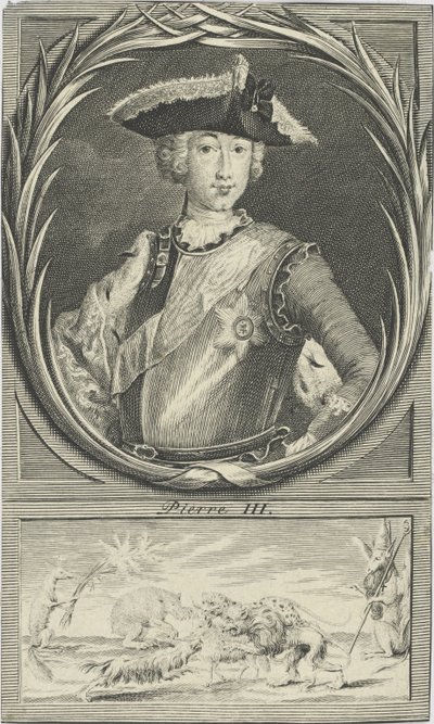 Portrait du tsar Pierre III de Russie 1728-1762, vers 1750 - Unbekannt