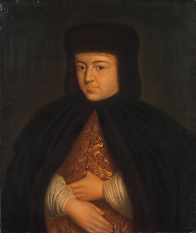 Portrait de la tsarine Natalia Narychkina 1651-1694, épouse du tsar Alexis Ier de Russie - Unbekannt