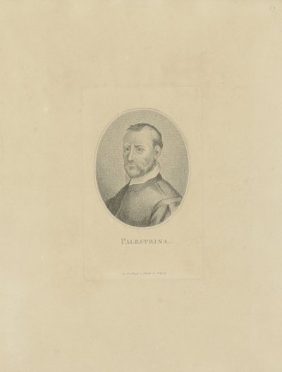 Portrait du compositeur Giovanni Pierluigi da Palestrina 1526-1594, c. 1800 - Unbekannt